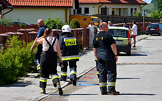 Pożar szeregowca przy ulicy Porcelanowej w Olsztynie. ZDJĘCIA